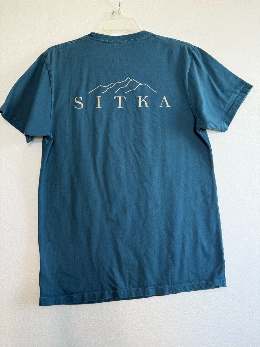 Sitka Mountain Graphic Short Sleeve Cotton T-Shirt Blue Size M